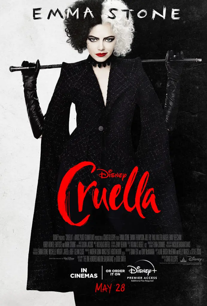 Cruella con Emma Stone, afiche oficial