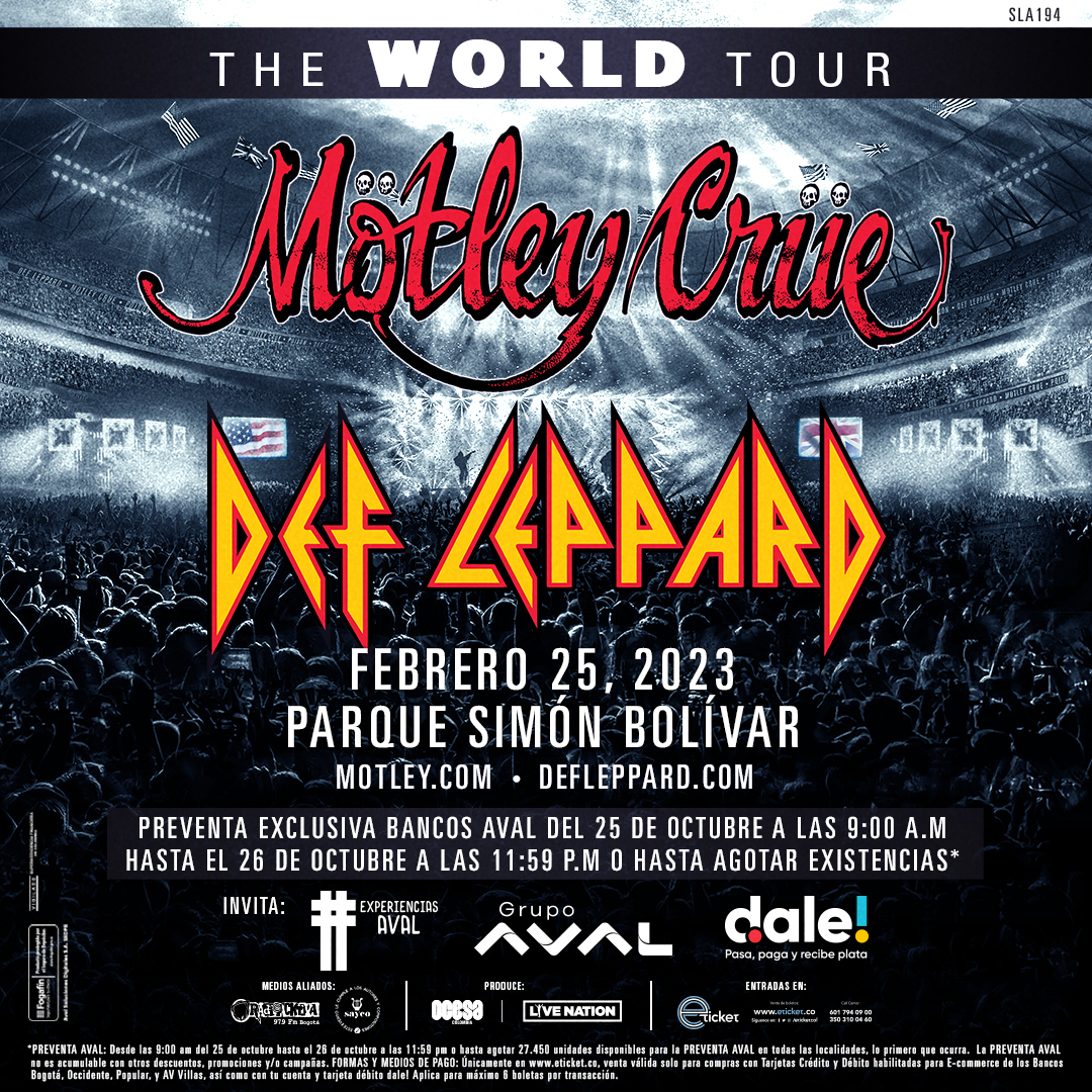 Def Leppard y Mötley Crüe darán concierto en Bogotá para 2023