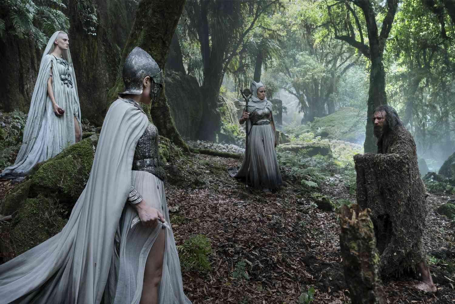 The mystics and the Stranger (Daniel Weyman) in 'The Lord of the Rings: The Rings of Power'. Ben Rothstein/Prime Video
