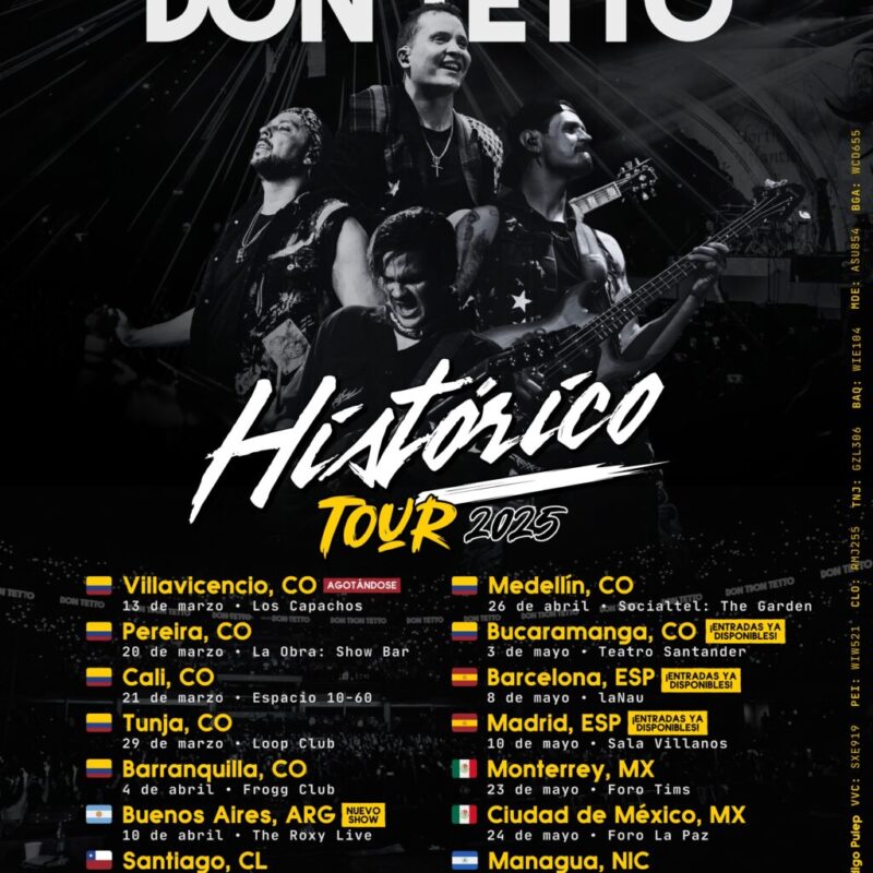 Don Tetto llega a tu ciudad con su “Histórico: Tour 2025”