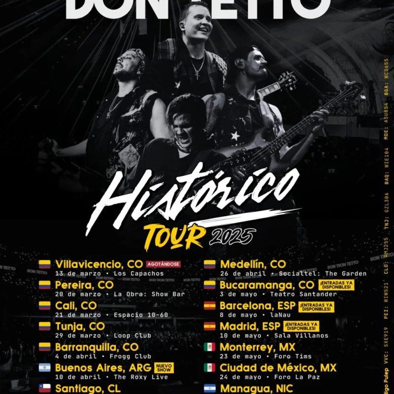 Don Tetto llega a tu ciudad con su “Histórico: Tour 2025”