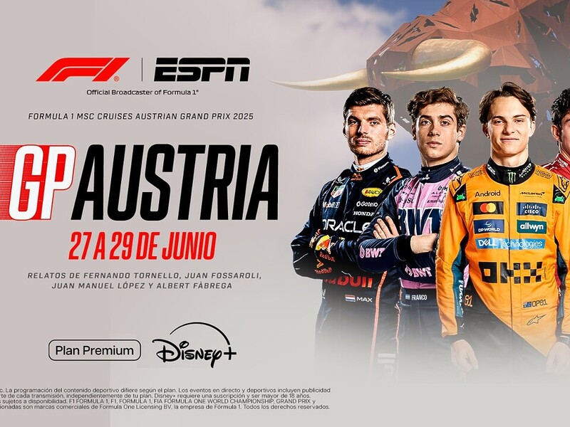 El GP de Austria acelera en Disney+ con Franco Colapinto como gran esperanza latinoamericana